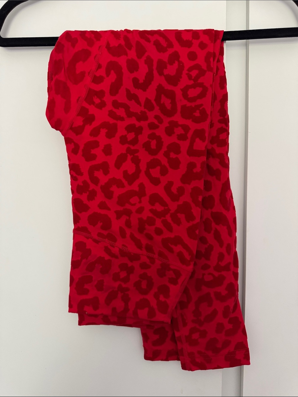 Balance Athletica Red Velvet Leopard Print Leggings